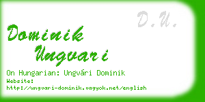 dominik ungvari business card